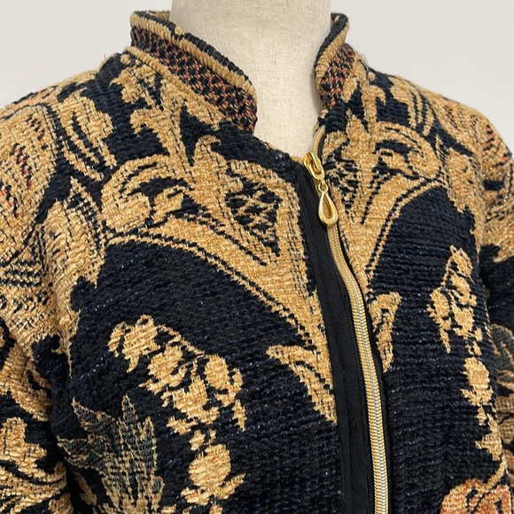 Vintage Sugar Street Weavers Jacket, Black/Tan, Medium - Picture 3 of 11